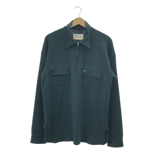 Maison Margiela / メゾンマルジェラ | 2023SS | ハーフジップ コットンウール ニット ポロシャツ | S | メンズ