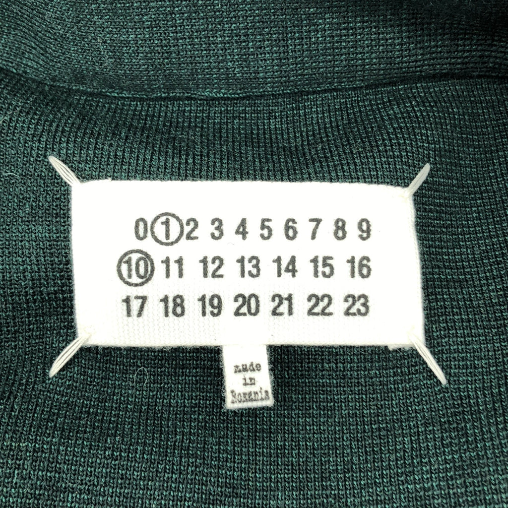 【美品】  Maison Margiela / メゾンマルジェラ | 2023SS | ハーフジップ コットンウール ニット ポロシャツ | S | グリーン | メンズ