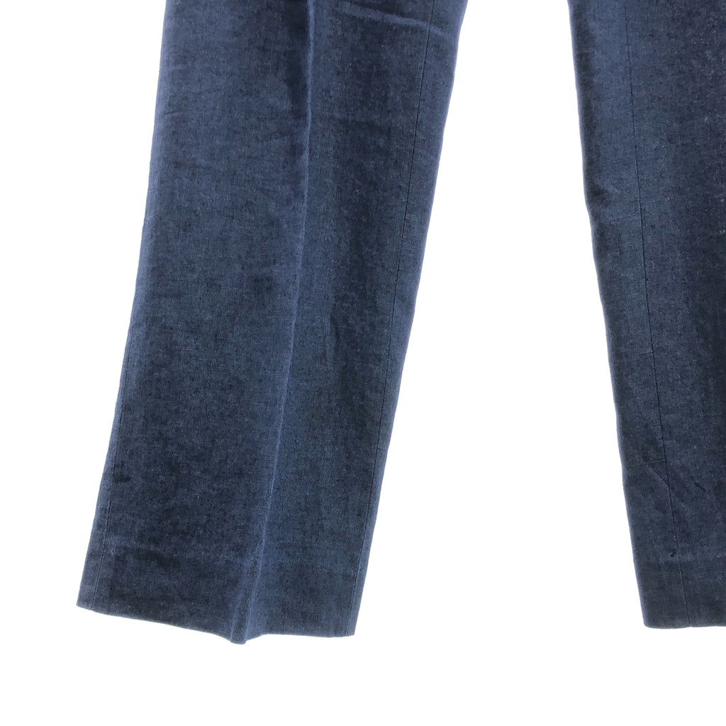 JUN MIKAMI / ジュンミカミ | リネン ハイウエスト タック ベルテッドパンツ | ネイビー | レディース