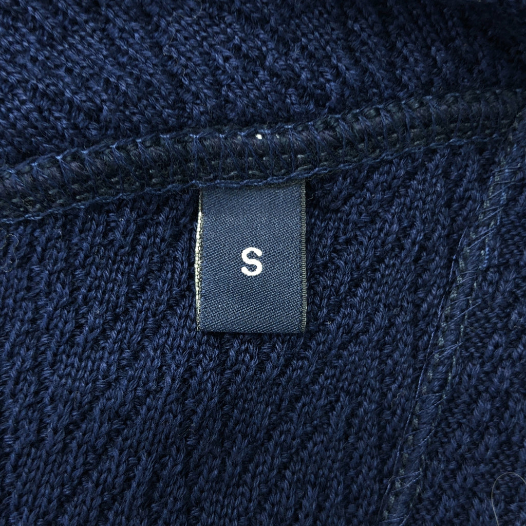 【美品】  LARDINI / ラルディーニ | ブートニエール コットン ニット ダブル ジャケット | S | ネイビー | メンズ