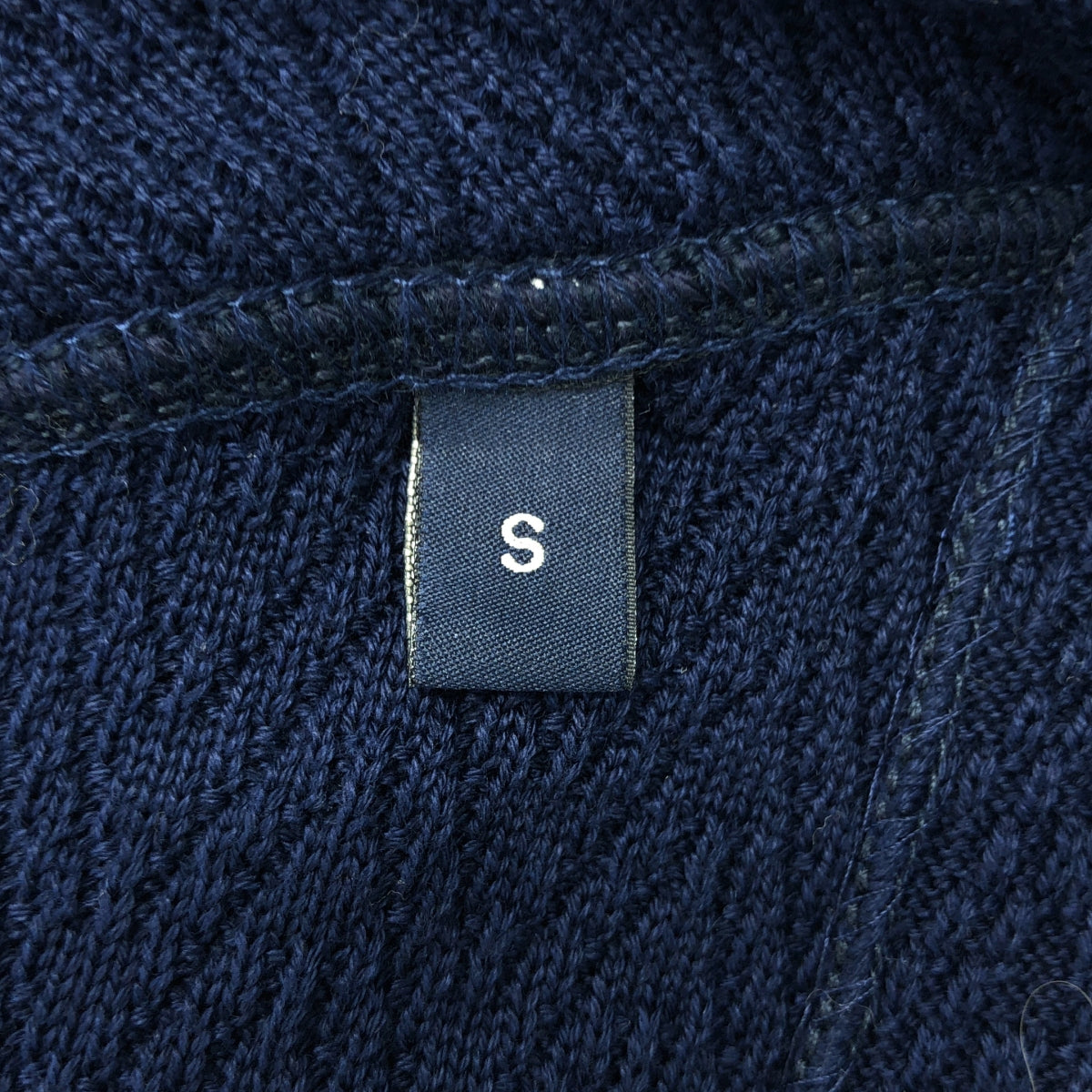 【美品】  LARDINI / ラルディーニ | ブートニエール コットン ニット ダブル ジャケット | S | ネイビー | メンズ