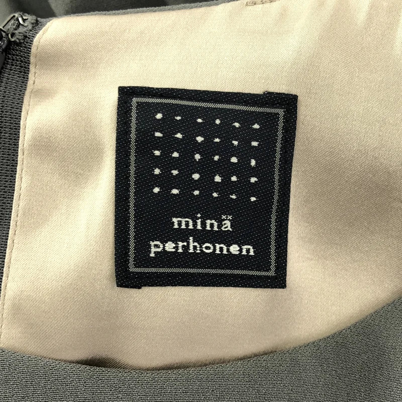 mina perhonen / ミナペルホネン | savon / silk 100％ / シルク ギャザー ドレス ワンピース / 裏地付き | 38 | レディース