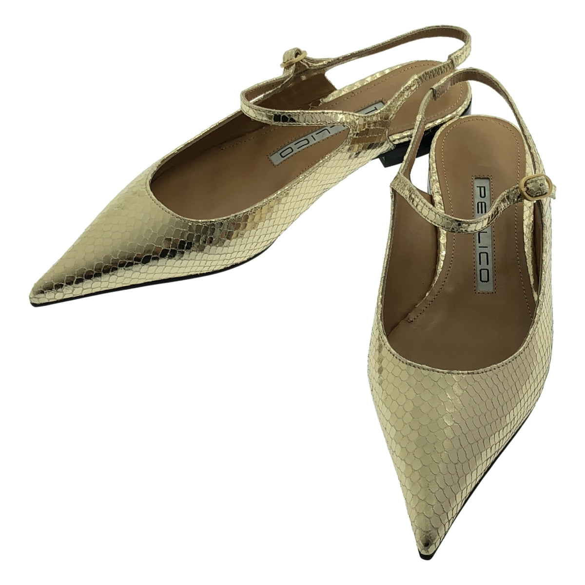 PELLICO / 펠리코 | 메탈릭 포인티드 투 스트랩 펌프스 | 36 1/2 |