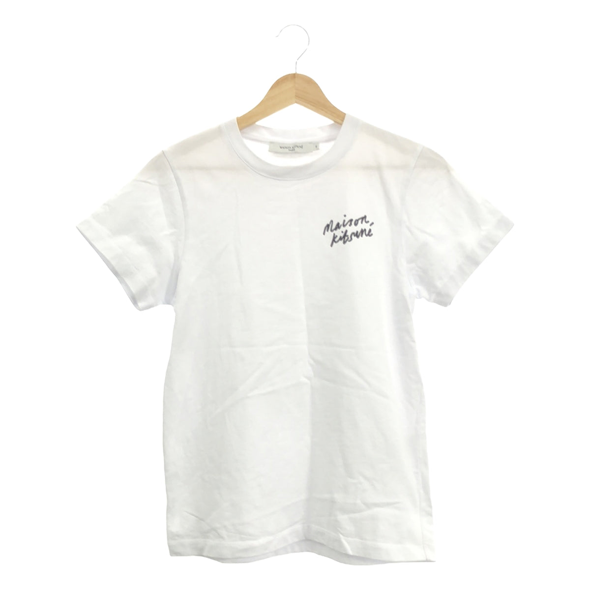 MAISON KITSUNE | MINI HANDWRITING CLASSIC TEE-SHIRT | One point logo T-shirt | XS | Women's