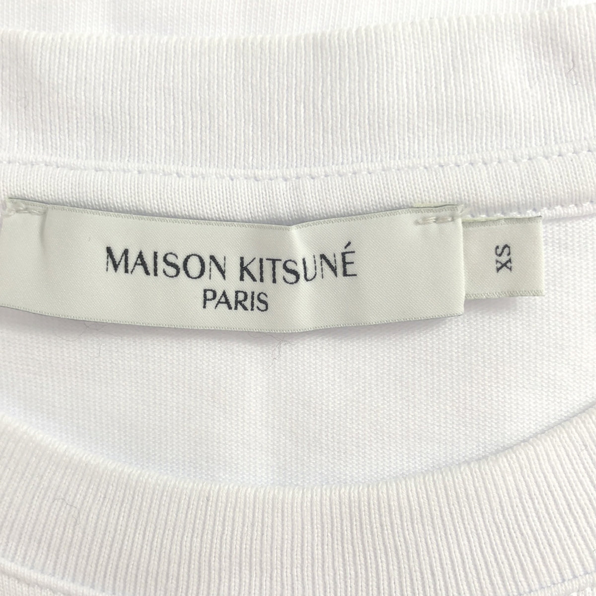 MAISON KITSUNE | MINI HANDWRITING CLASSIC TEE-SHIRT | One point logo T-shirt | XS | Women's