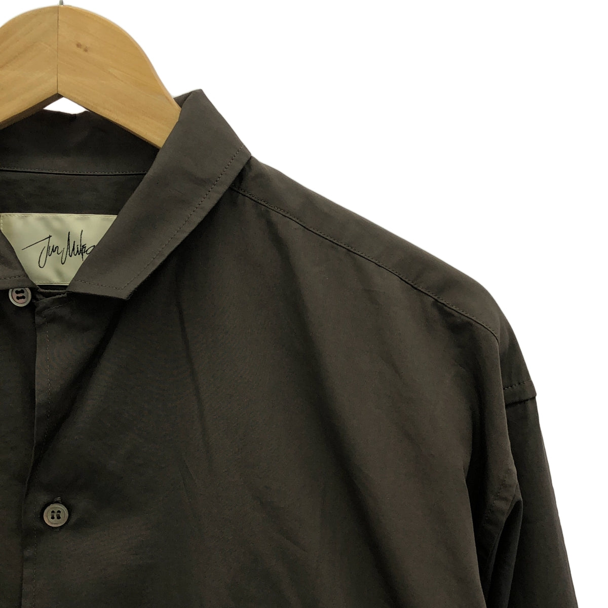 JUN MIKAMI | 2024SS | 寬版 SH 標誌印花設計襯衫 | UNI | 棕色 | 女款