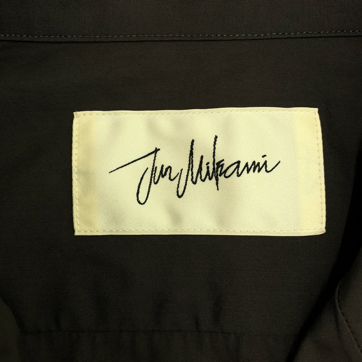 JUN MIKAMI | 2024SS | 寬版 SH 標誌印花設計襯衫 | UNI | 棕色 | 女款