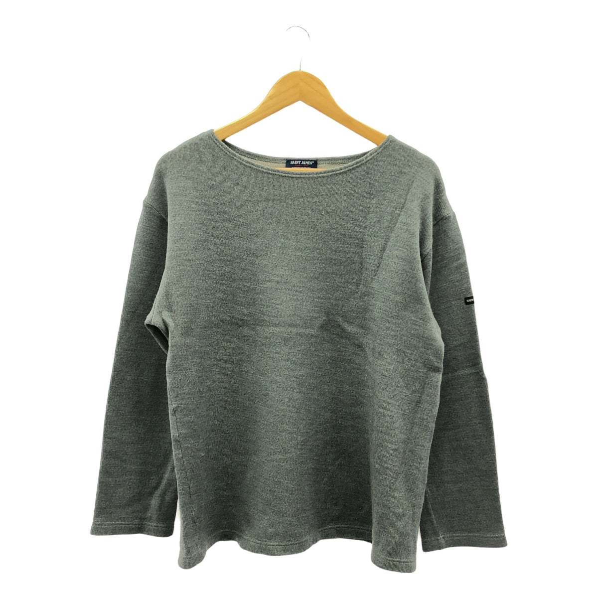 SAINT JAMES | 棉質羊毛雙面針織 | L | 灰 | 男款