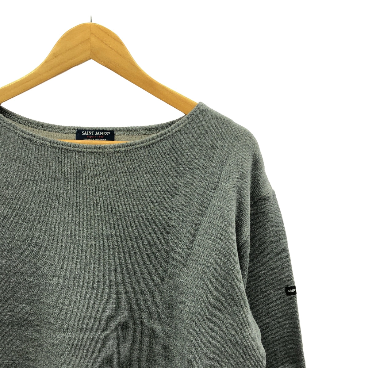 SAINT JAMES | 棉質羊毛雙面針織 | L | 灰 | 男款
