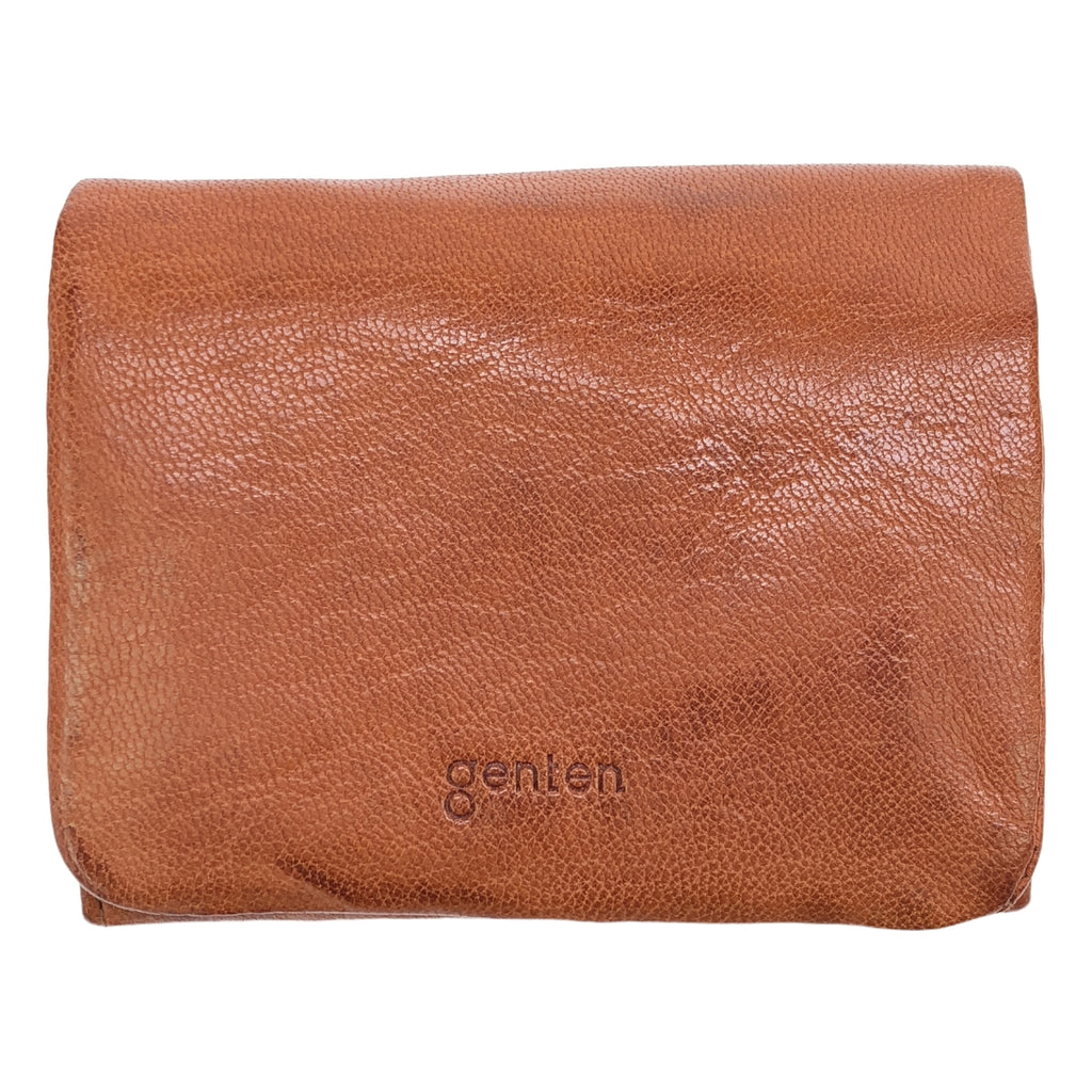 【美品】  genten / ゲンテン | GOAT NUME レザーウォレット 二つ折り財布 | ブラウン | レディース