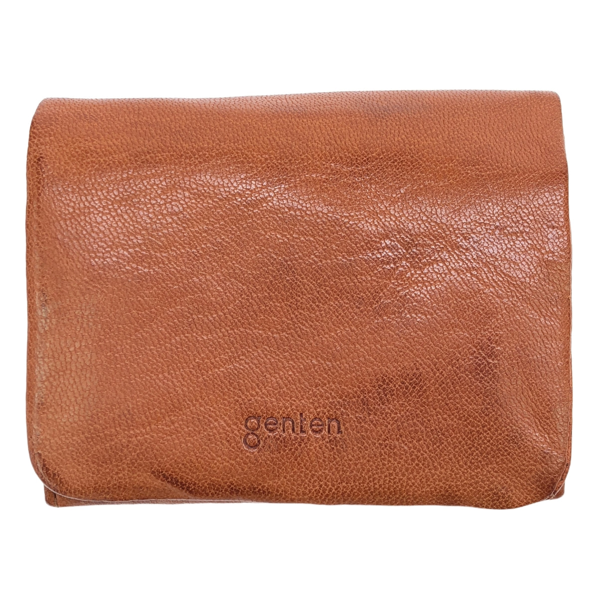【美品】  genten / ゲンテン | GOAT NUME レザーウォレット 二つ折り財布 | ブラウン | レディース