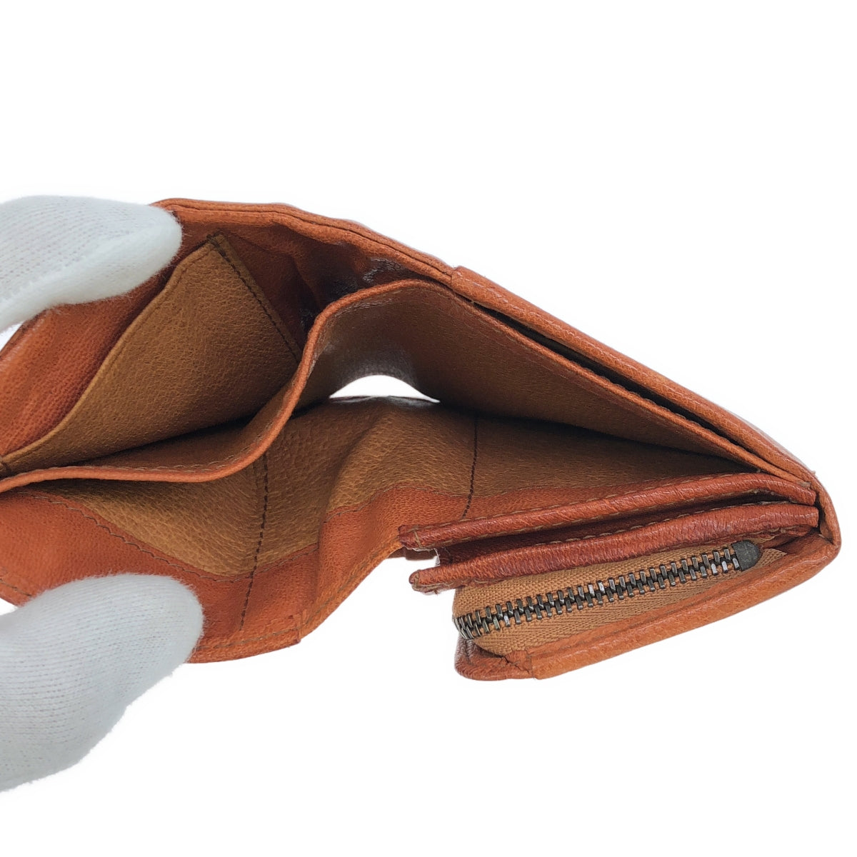 【美品】  genten / ゲンテン | GOAT NUME レザーウォレット 二つ折り財布 | ブラウン | レディース