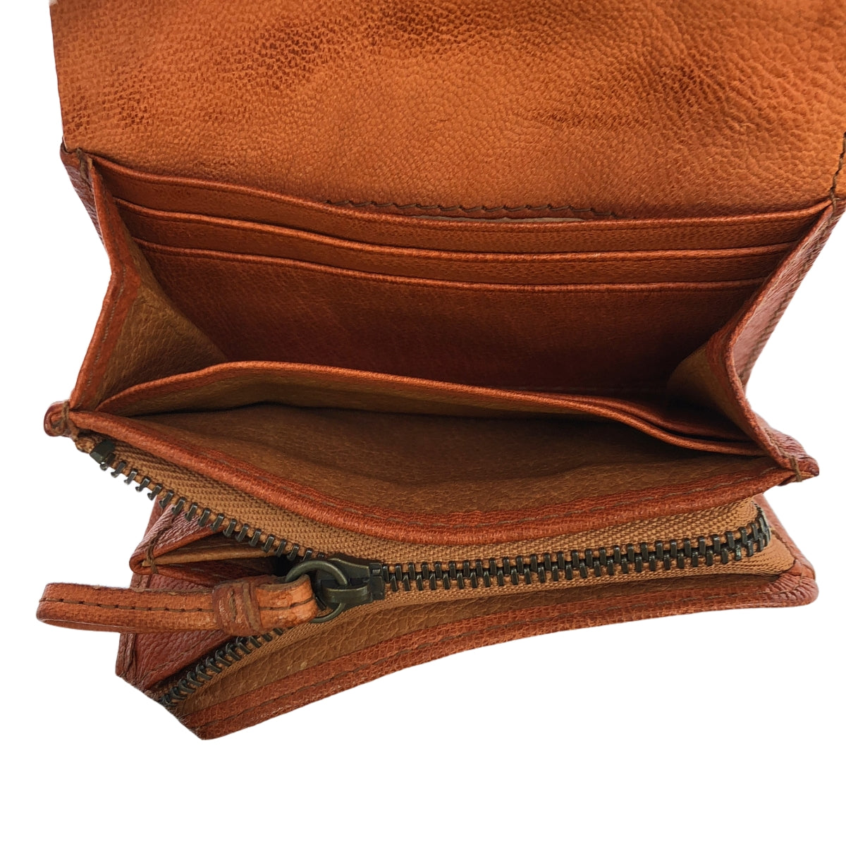 【美品】  genten / ゲンテン | GOAT NUME レザーウォレット 二つ折り財布 | ブラウン | レディース