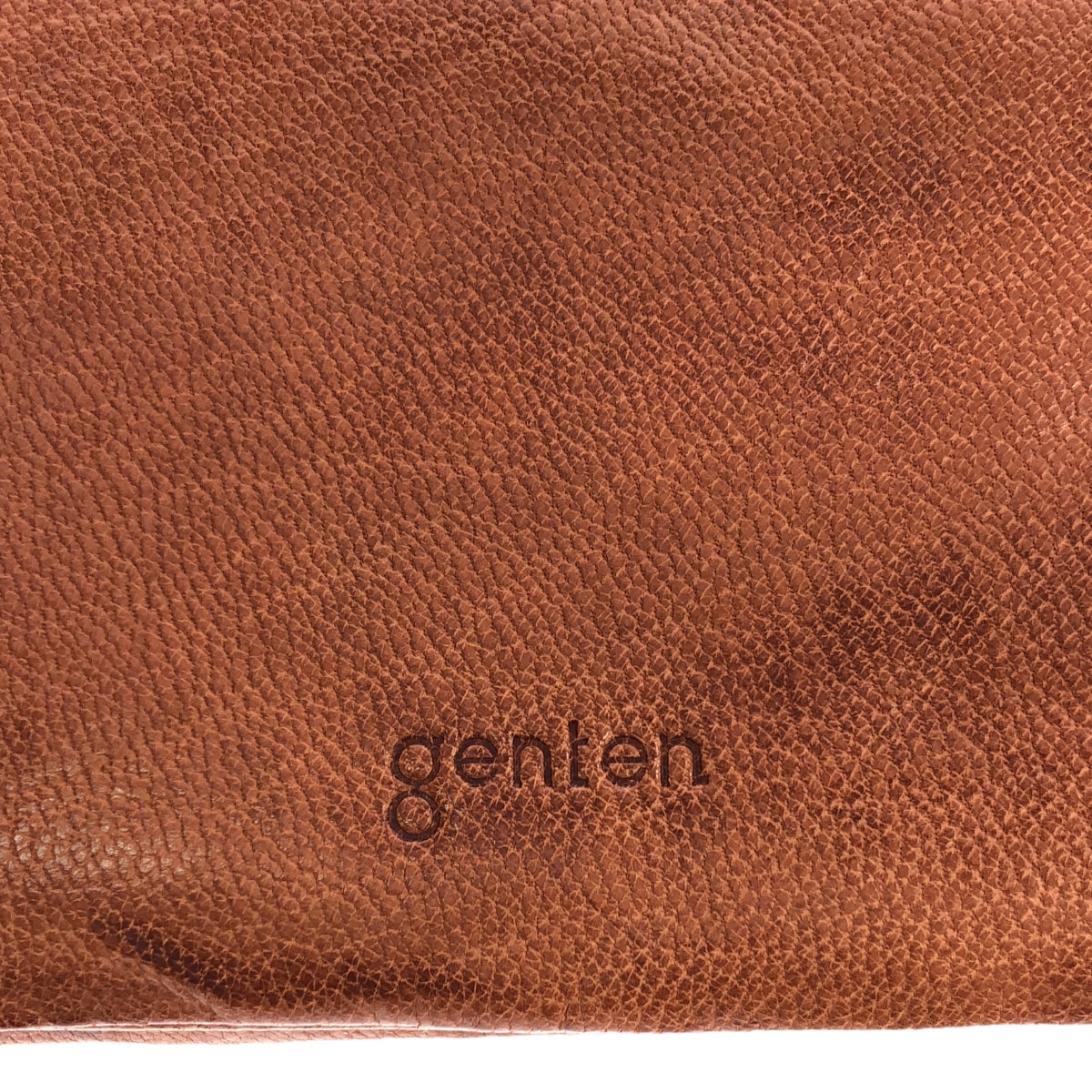【美品】  genten / ゲンテン | GOAT NUME レザーウォレット 二つ折り財布 | ブラウン | レディース