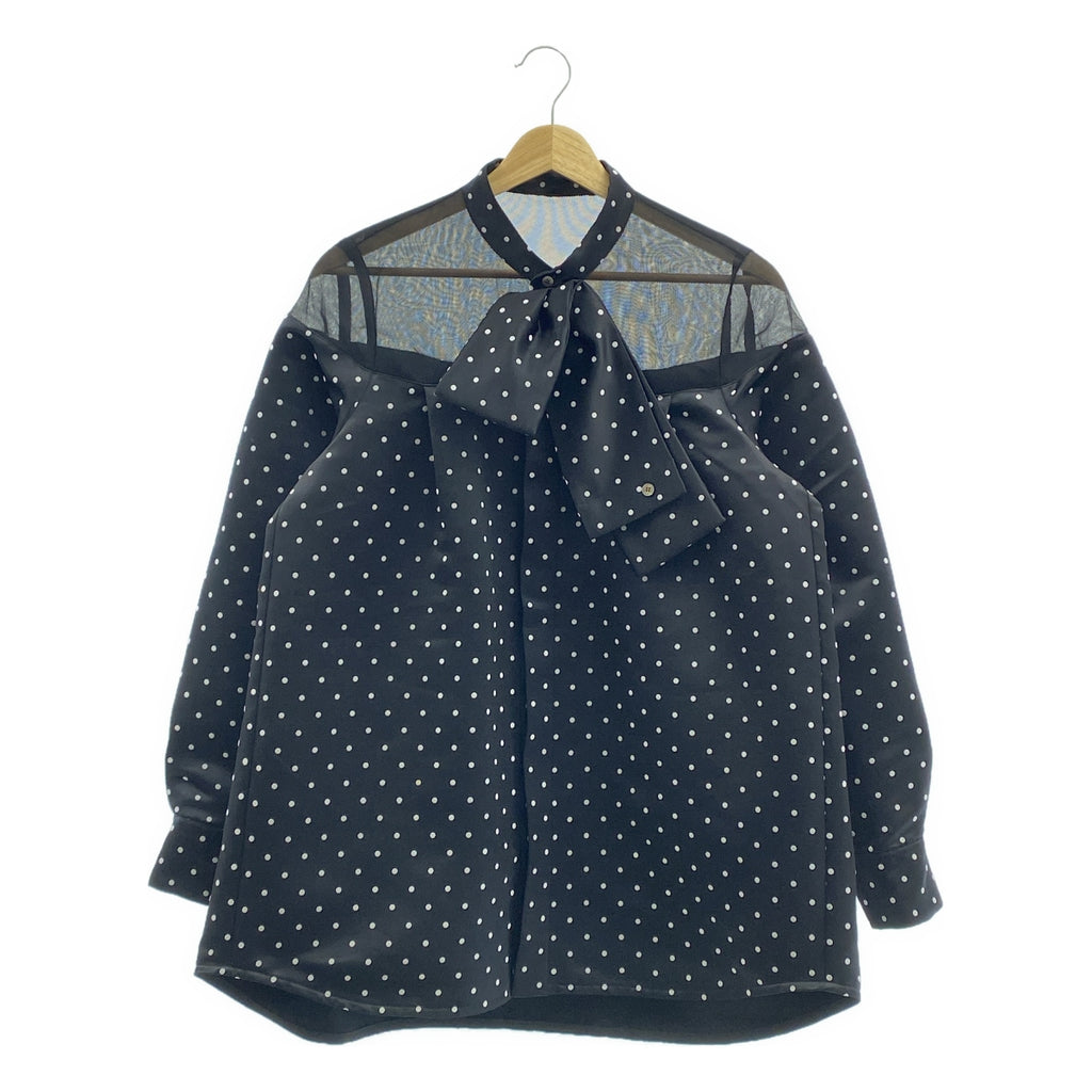 sacai / サカイ | 2023AW | ドット チュール切替 タイ シャツ | 1 | レディース