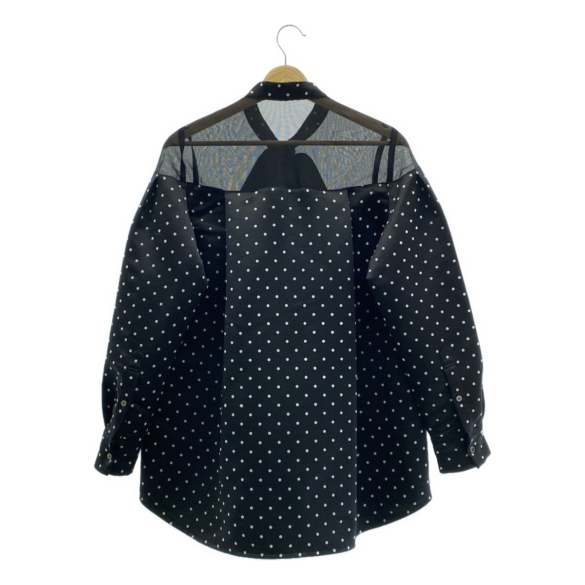 sacai / サカイ | 2023AW | ドット チュール切替 タイ シャツ | 1 | レディース
