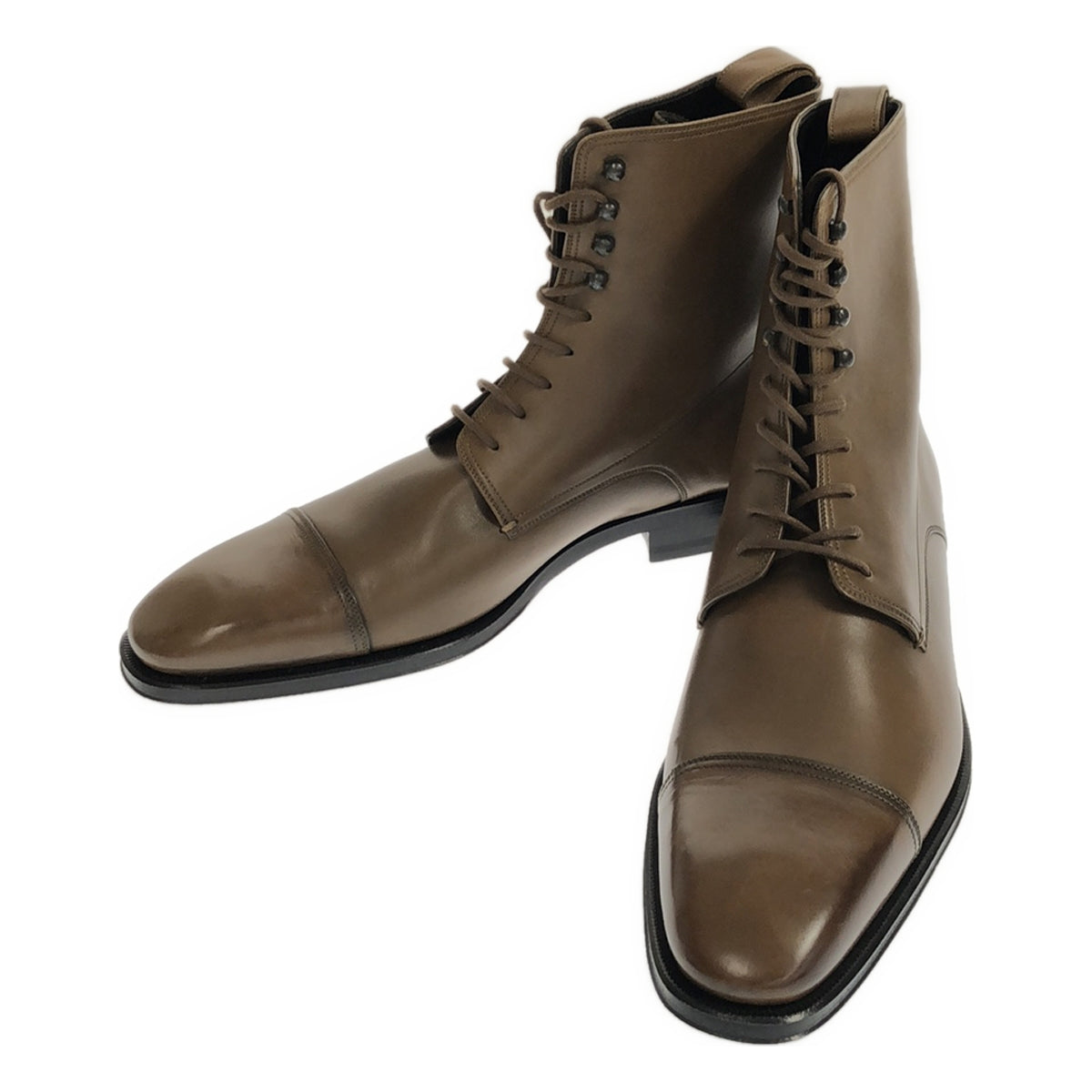 [Good Condition] GUCCI | Straight Tip Lace-up Boots | 8 1/2 D | Brown | Men's