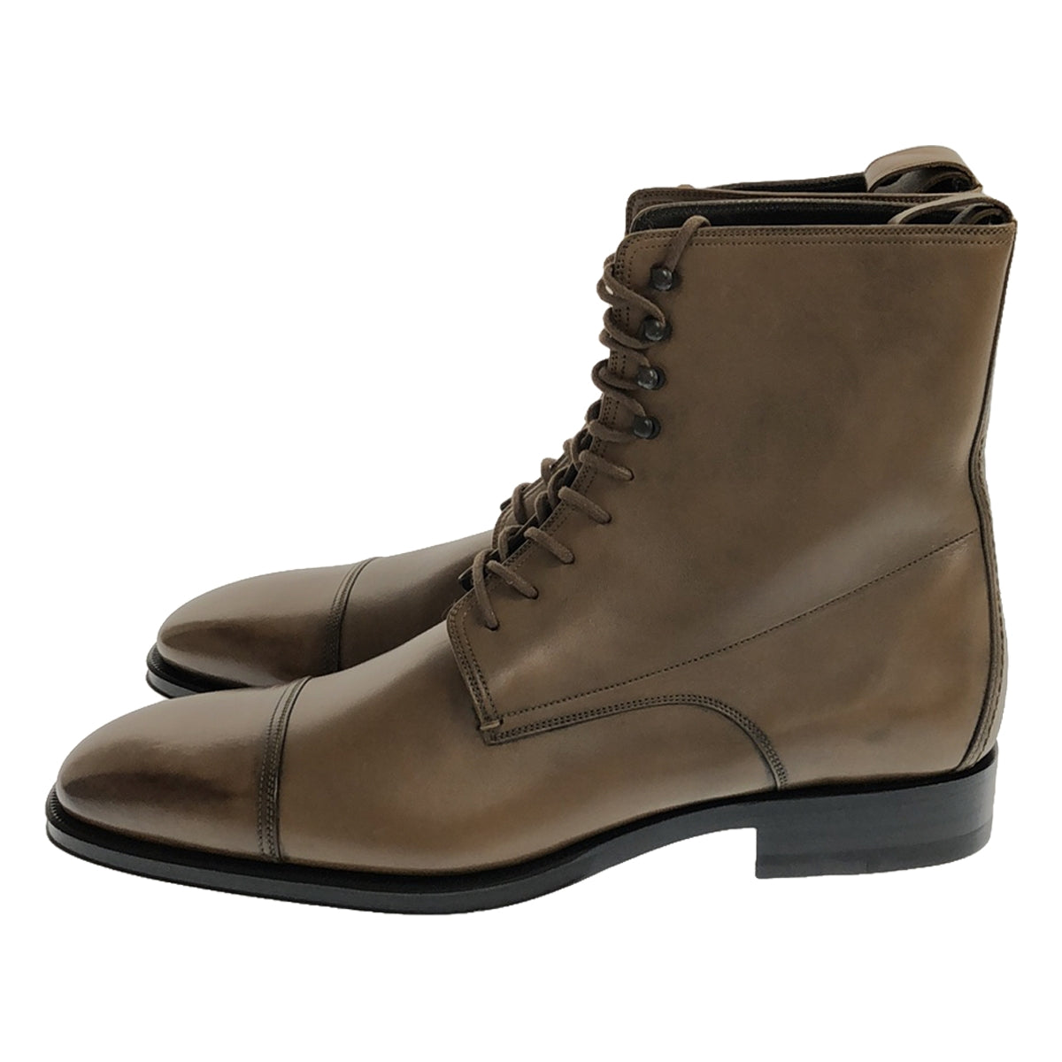 [Good Condition] GUCCI | Straight Tip Lace-up Boots | 8 1/2 D | Brown | Men's