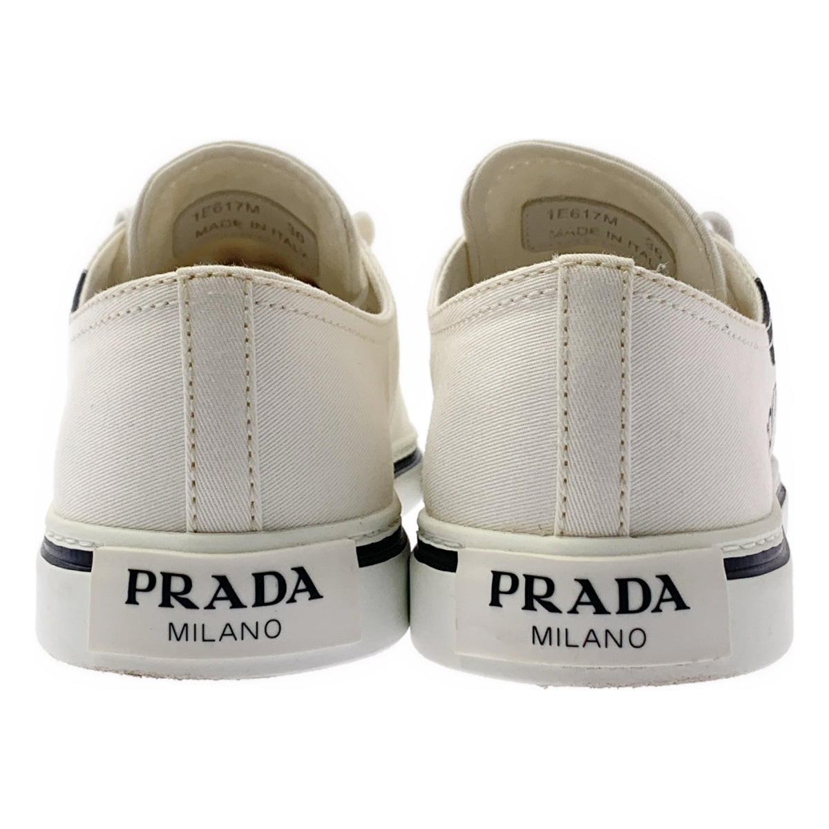 PRADA | 帆布圓點尖頭運動鞋 | 尺寸 36 | 女款
