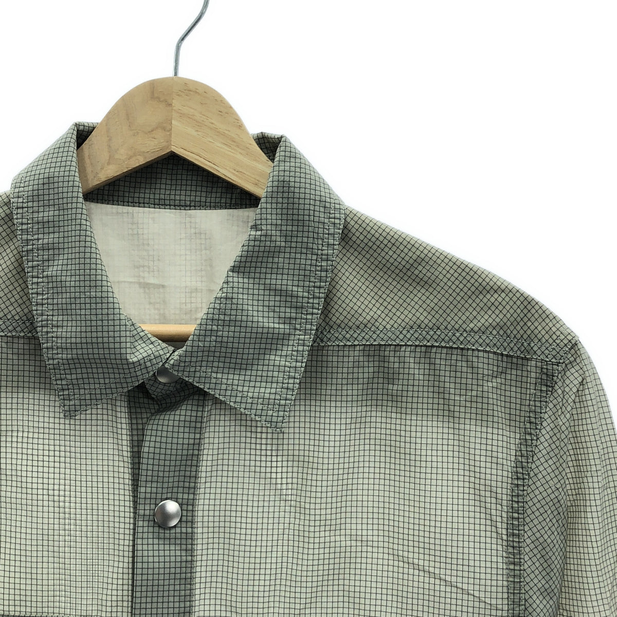 [New] Rick Owens | 2023SS | Outer shirt check shirt jacket | 46 | Gray | Men's