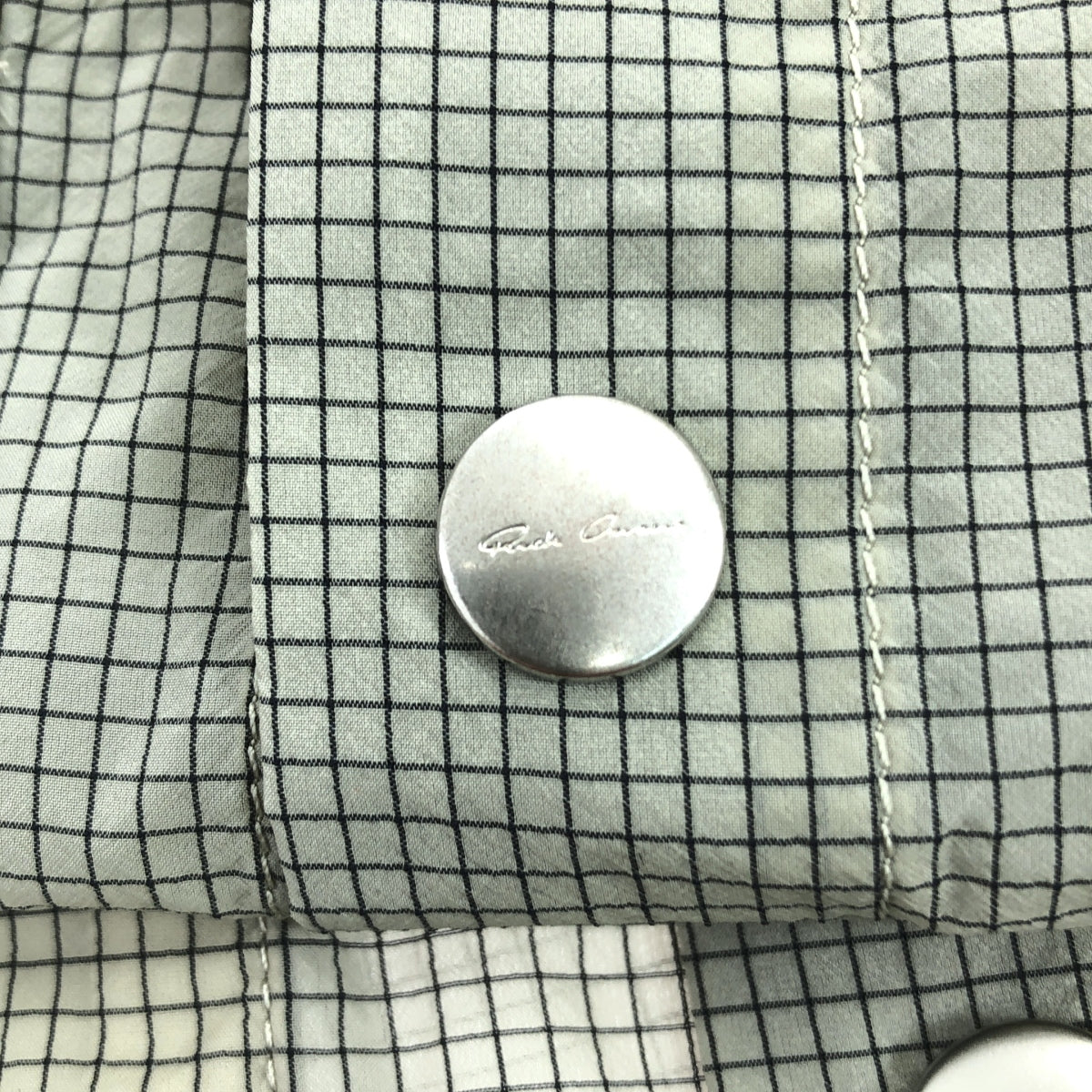 [New] Rick Owens | 2023SS | Outer shirt check shirt jacket | 46 | Gray | Men's