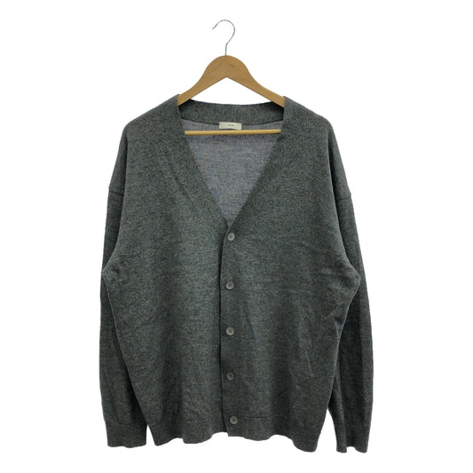 ATON | WOOL WASHI | OVERSIZED CARDIGAN | Washi blend knit cardigan | 06 | Gray | Men's