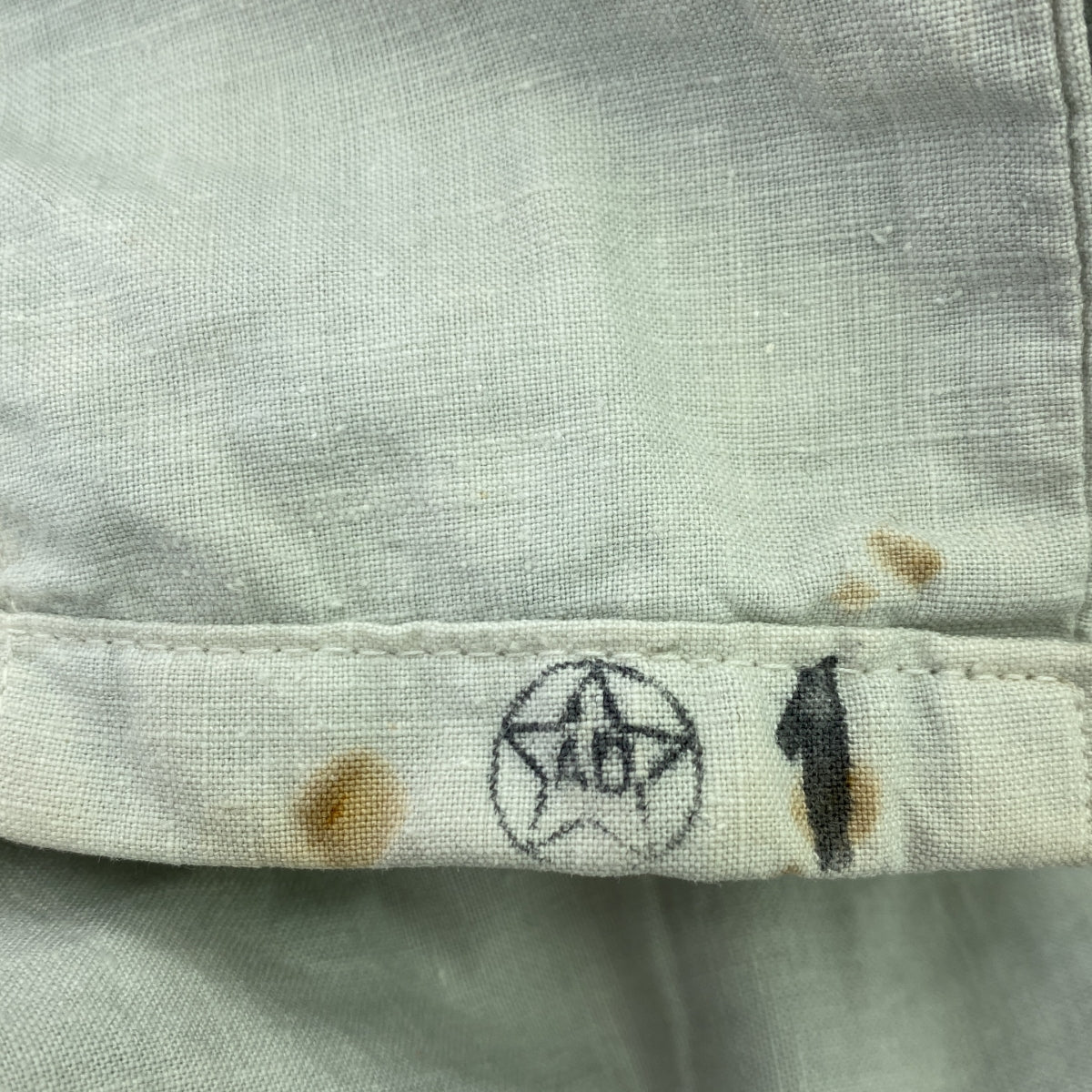 SWEDEN ARMY / 스웨덴 군 | 추정 40-50s 빈티지 M40 린넨 스노우 파커 |