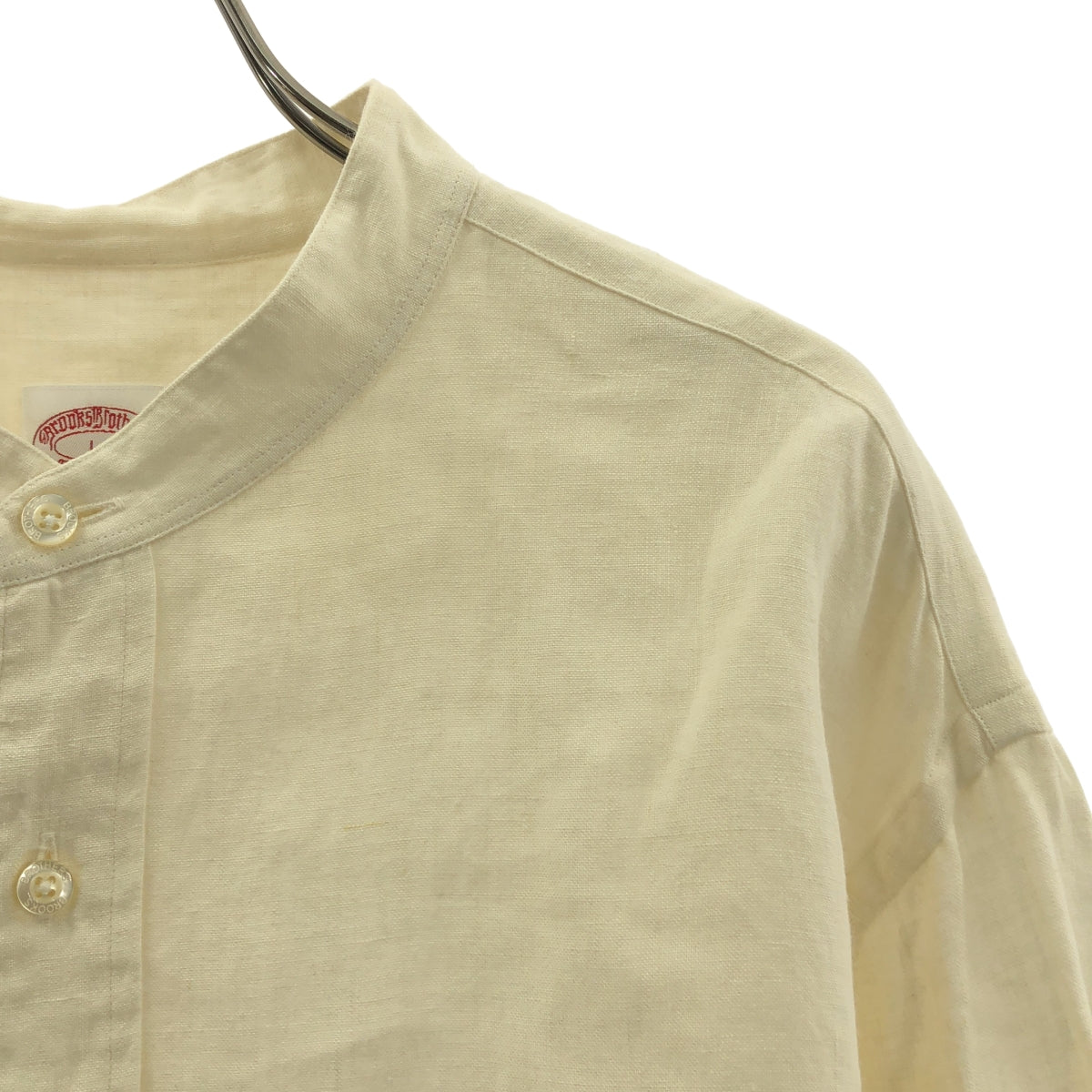 BROOKS BROTHERS / ブルックスブラザーズ | リネン バンドカラーシャツ | L | メンズ