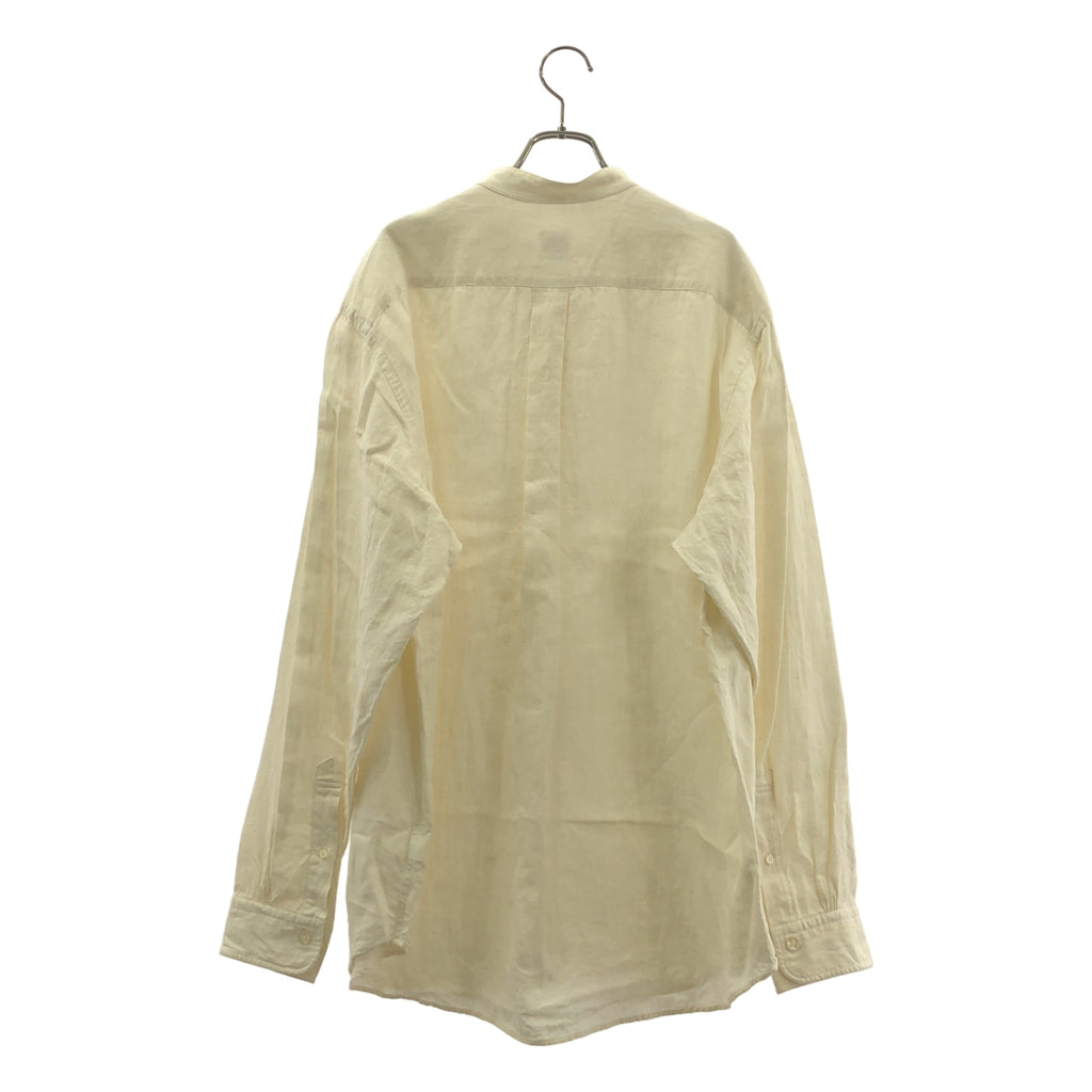 BROOKS BROTHERS / 브룩스 브라더스 | 린넨 밴드 컬러 셔츠 | L | 남성