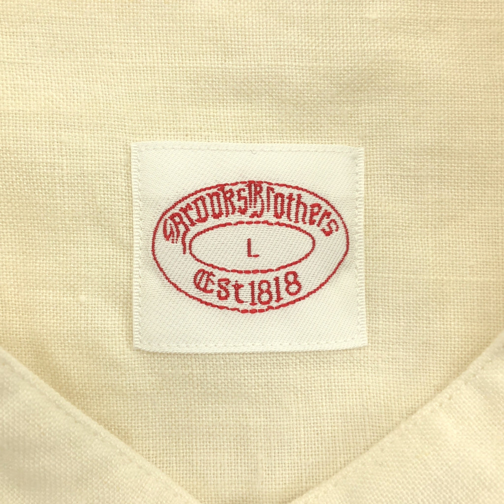 BROOKS BROTHERS / 브룩스 브라더스 | 린넨 밴드 컬러 셔츠 | L | 남성
