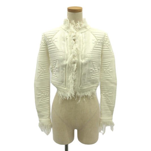 CHANEL | 2005SS | Cotton fringe knit jacket | 36 | Women's