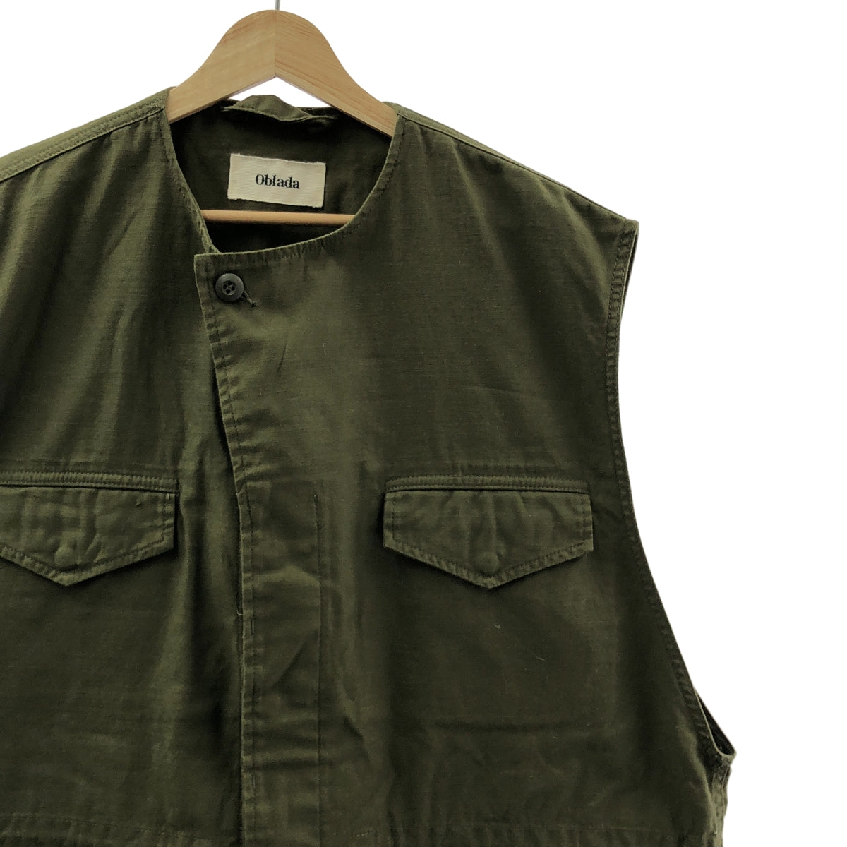 oblada / オブラダ | Sleeveless Military Jacket / ミリタリー ドローストリング ベスト ジャケット | OS | レディース