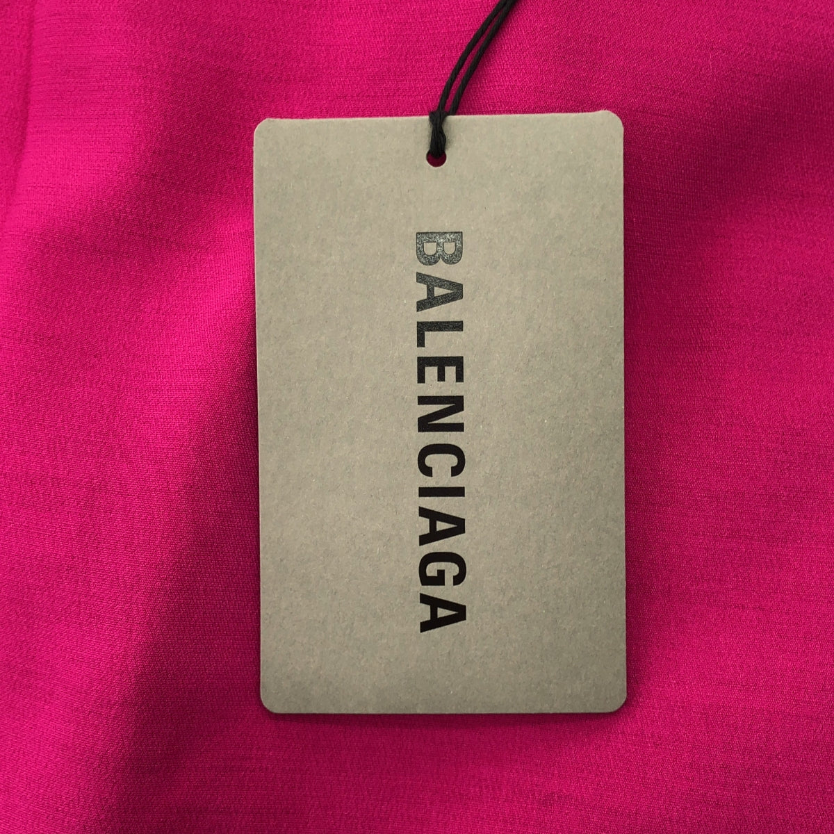 【美品】  BALENCIAGA / バレンシアガ | レーヨン ロゴ ウエストゴム スラックス パンツ | 36 | ピンク/ブラック | レディース