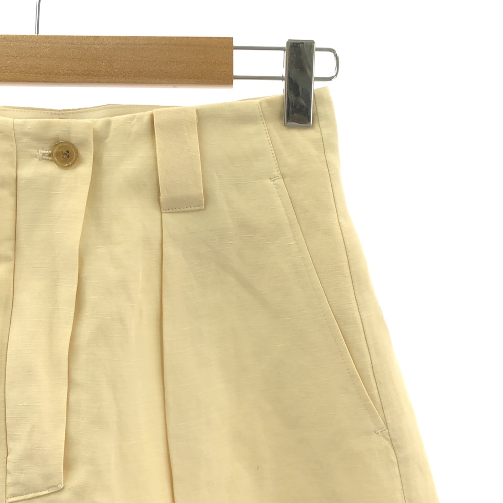 PHOTOCOPIEU / フォトコピュー | リネン シルク ワイド ハーフパンツ | 36 | レディース