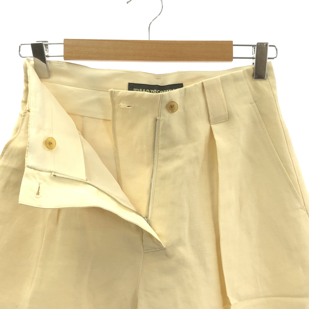 PHOTOCOPIEU / フォトコピュー | リネン シルク ワイド ハーフパンツ | 36 | レディース