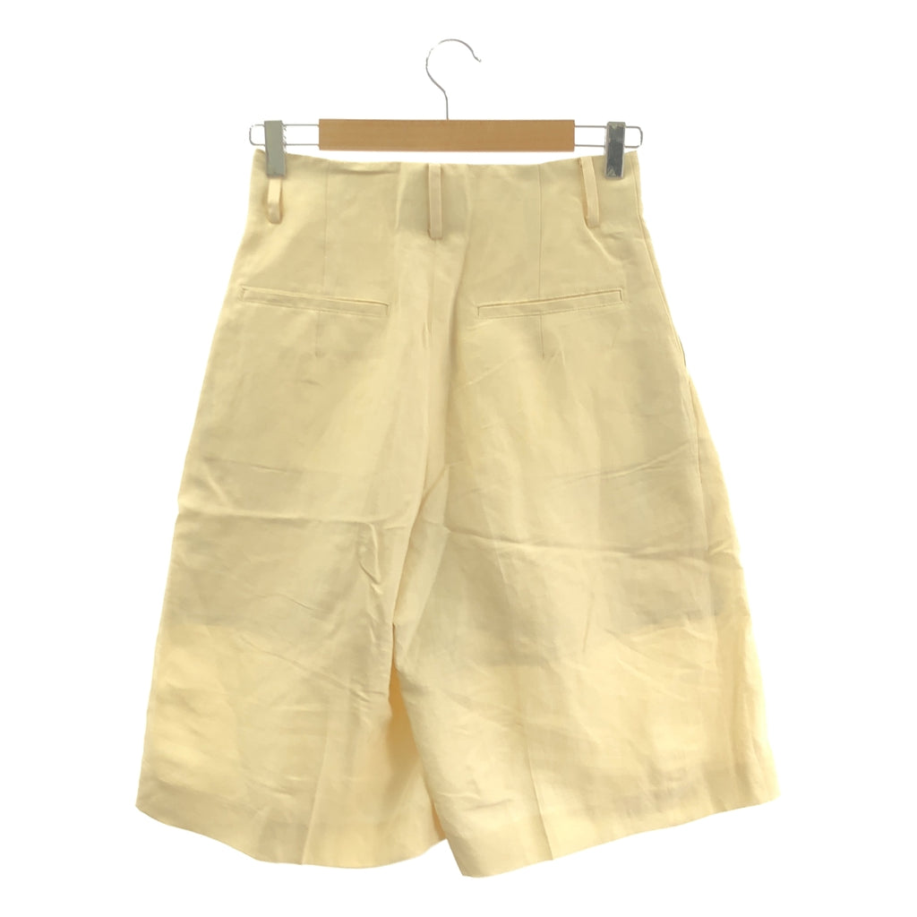 PHOTOCOPIEU / フォトコピュー | リネン シルク ワイド ハーフパンツ | 36 | レディース