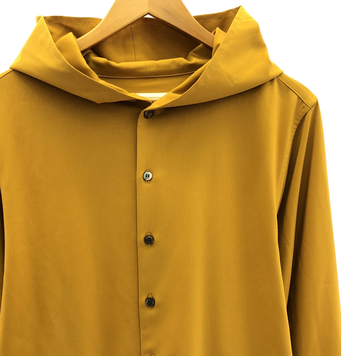 【신품】 prasthana / 프라스타나 | strings hooded shirt / 셔츠 | M | 겨자 | 남성