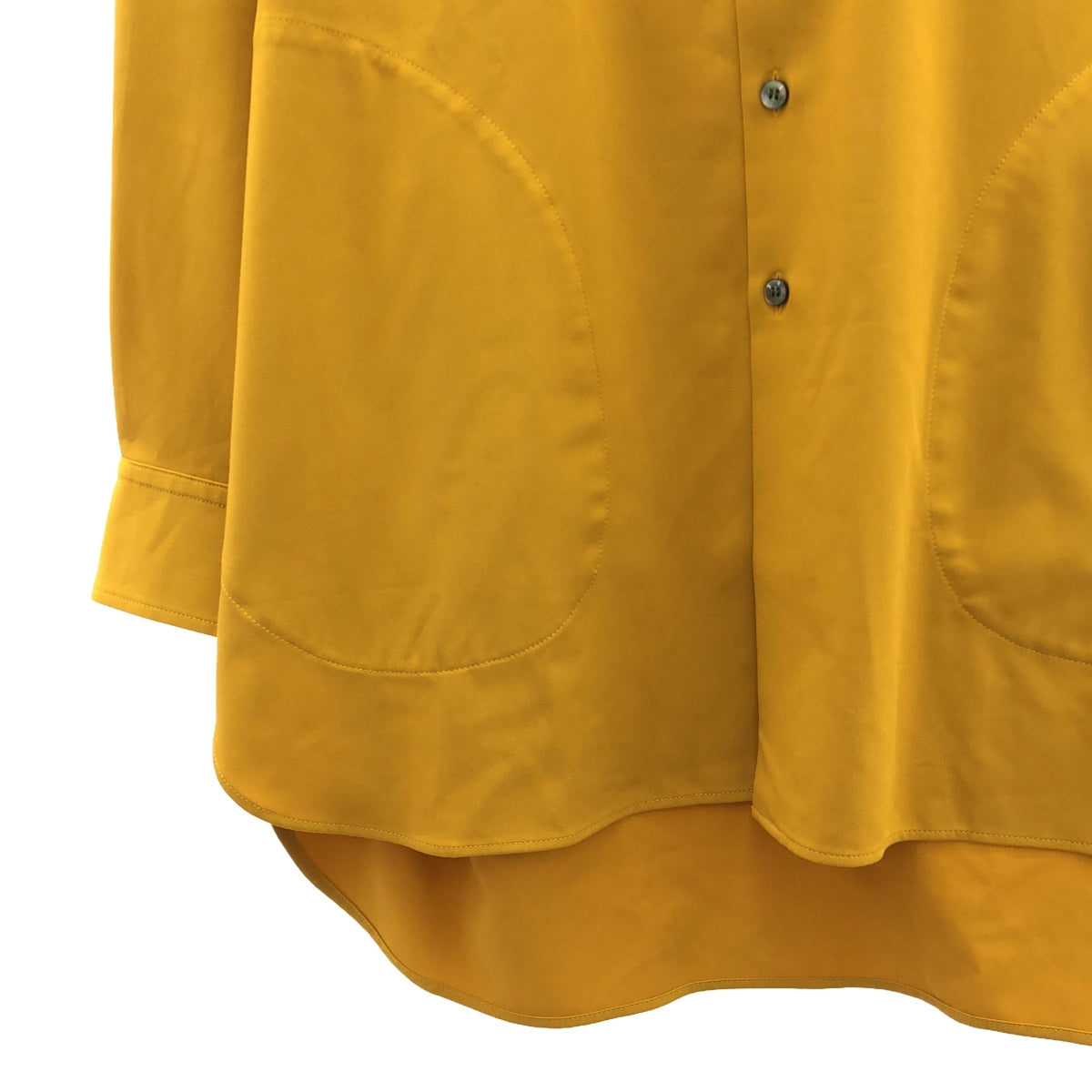 【신품】 prasthana / 프라스타나 | strings hooded shirt / 셔츠 | M | 겨자 | 남성