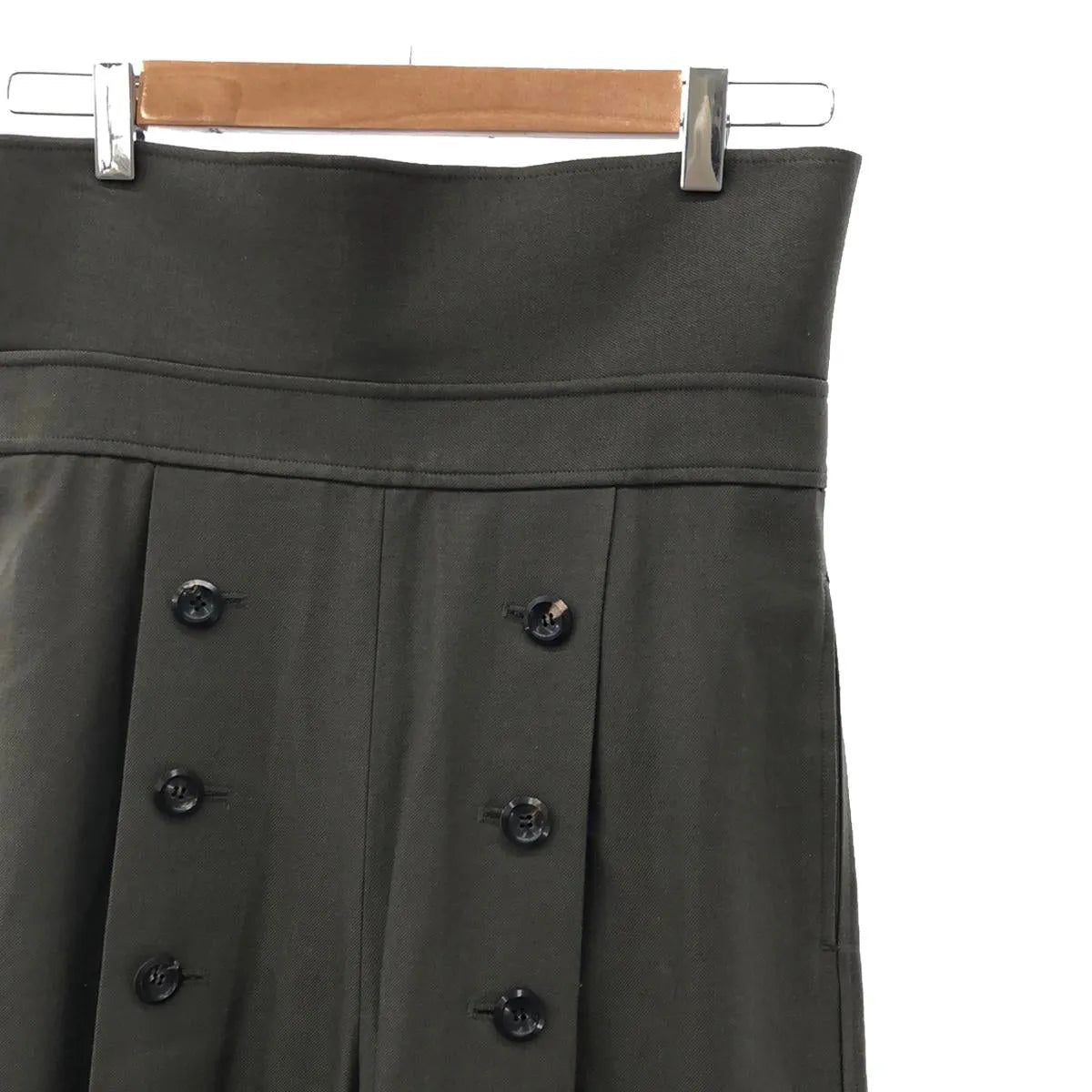 【신품】 THE RERACS / 자릴락스 | 2023SS | BALCOLLAR MARINE SLACKS 와이드 슬랙스 팬츠 | 38 | 카키 | 여성