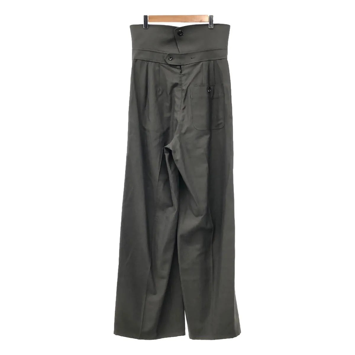 【신품】 THE RERACS / 자릴락스 | 2023SS | BALCOLLAR MARINE SLACKS 와이드 슬랙스 팬츠 | 38 | 카키 | 여성