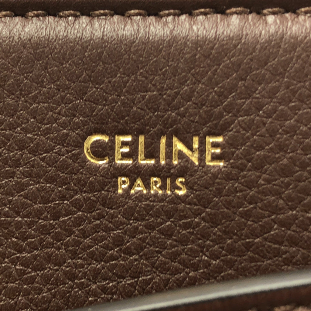 【미품】 CELINE / 셀린느 | CONTI / 콘티 사뿌루카후스킨 가죽 핸드백 | 체스 너트 | 여성