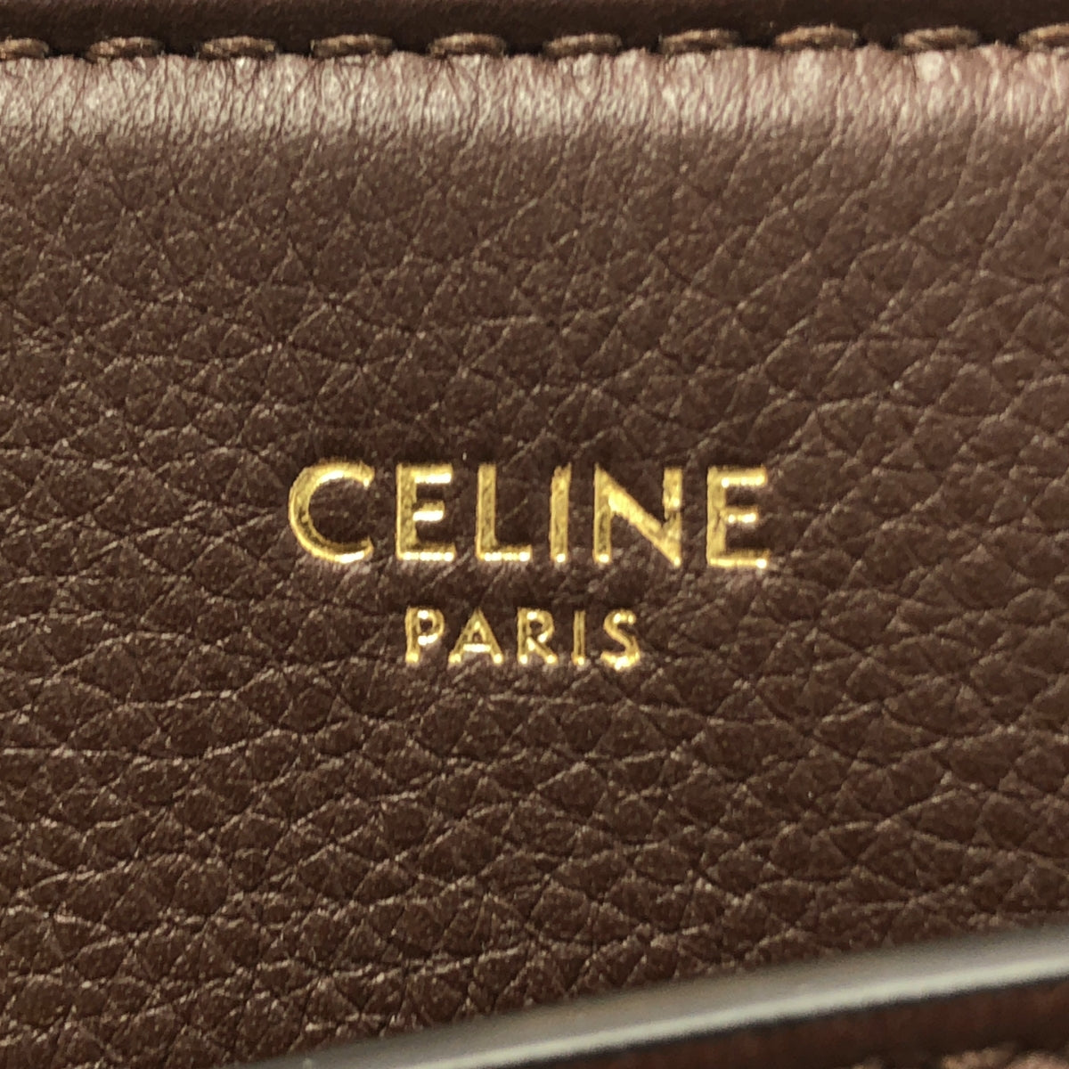 [狀況極佳] CELINE | CONTI 柔軟小牛皮手提包 | 栗色 | 女款