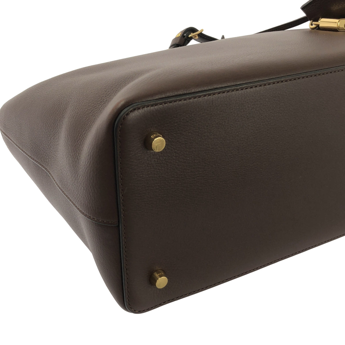 【미품】 CELINE / 셀린느 | CONTI / 콘티 사뿌루카후스킨 가죽 핸드백 | 체스 너트 | 여성