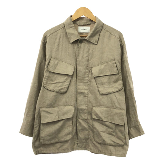 [Good Condition] Deuxieme Classe / Deuxieme Classe | JOHNBULL / John Bull Linen Military Fatigue Jacket | F | Beige | Women's