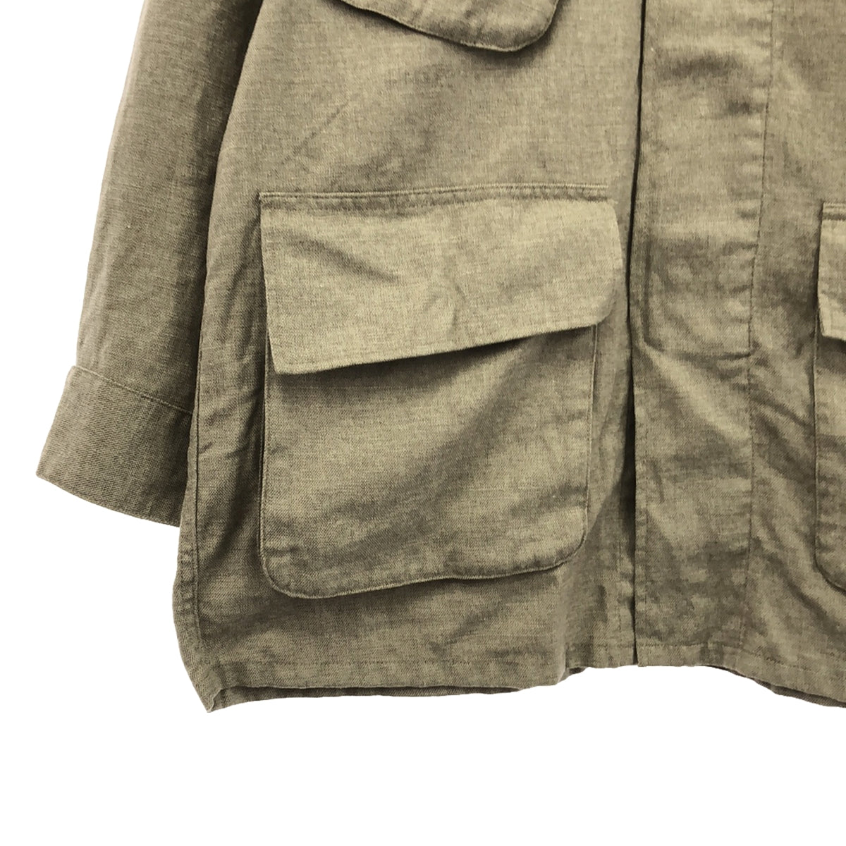 [Good Condition] Deuxieme Classe / Deuxieme Classe | JOHNBULL / John Bull Linen Military Fatigue Jacket | F | Beige | Women's