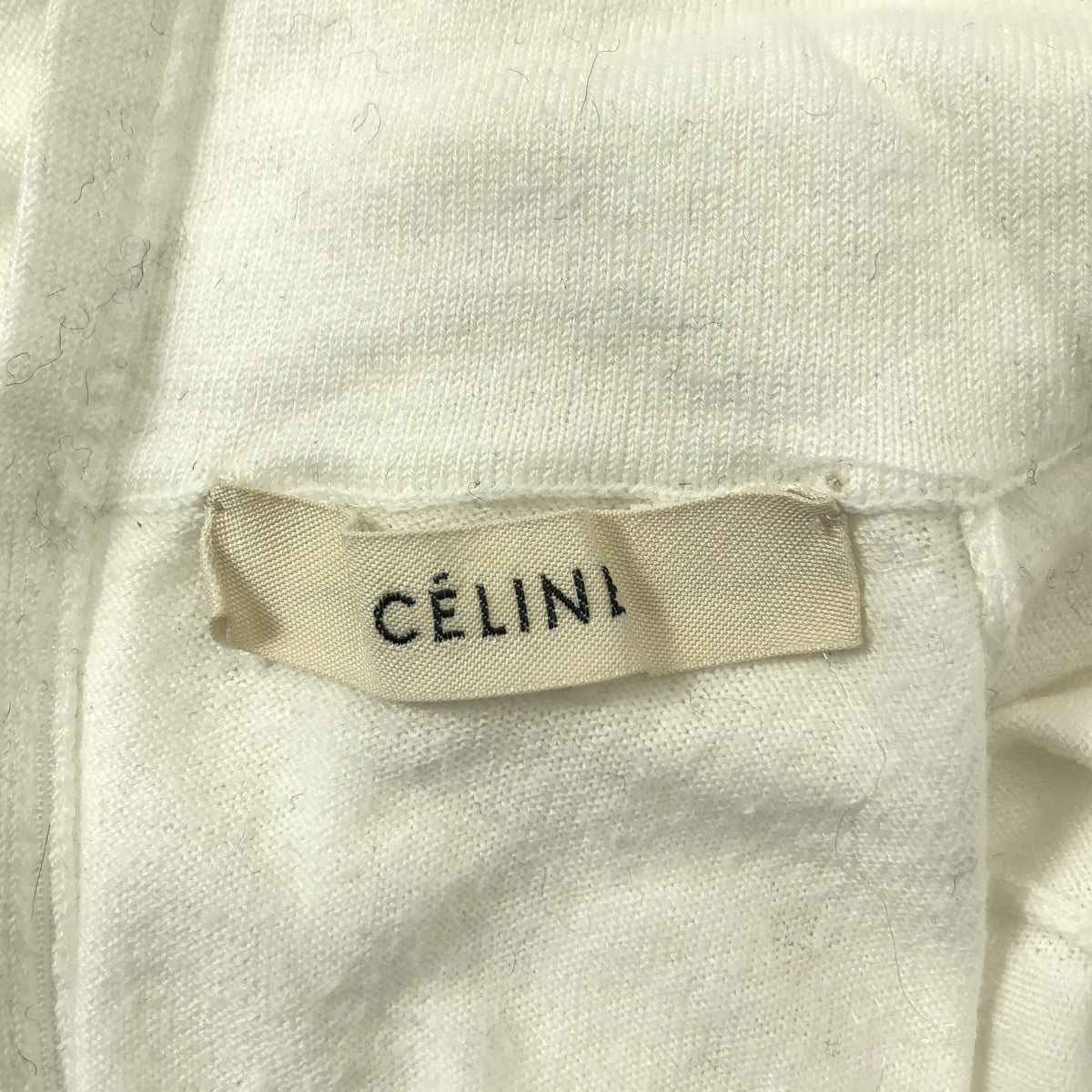 CELINE | Phoebe-era 刺繡 Macadam 標誌後拉鍊高領上衣 | S 碼 | 女款