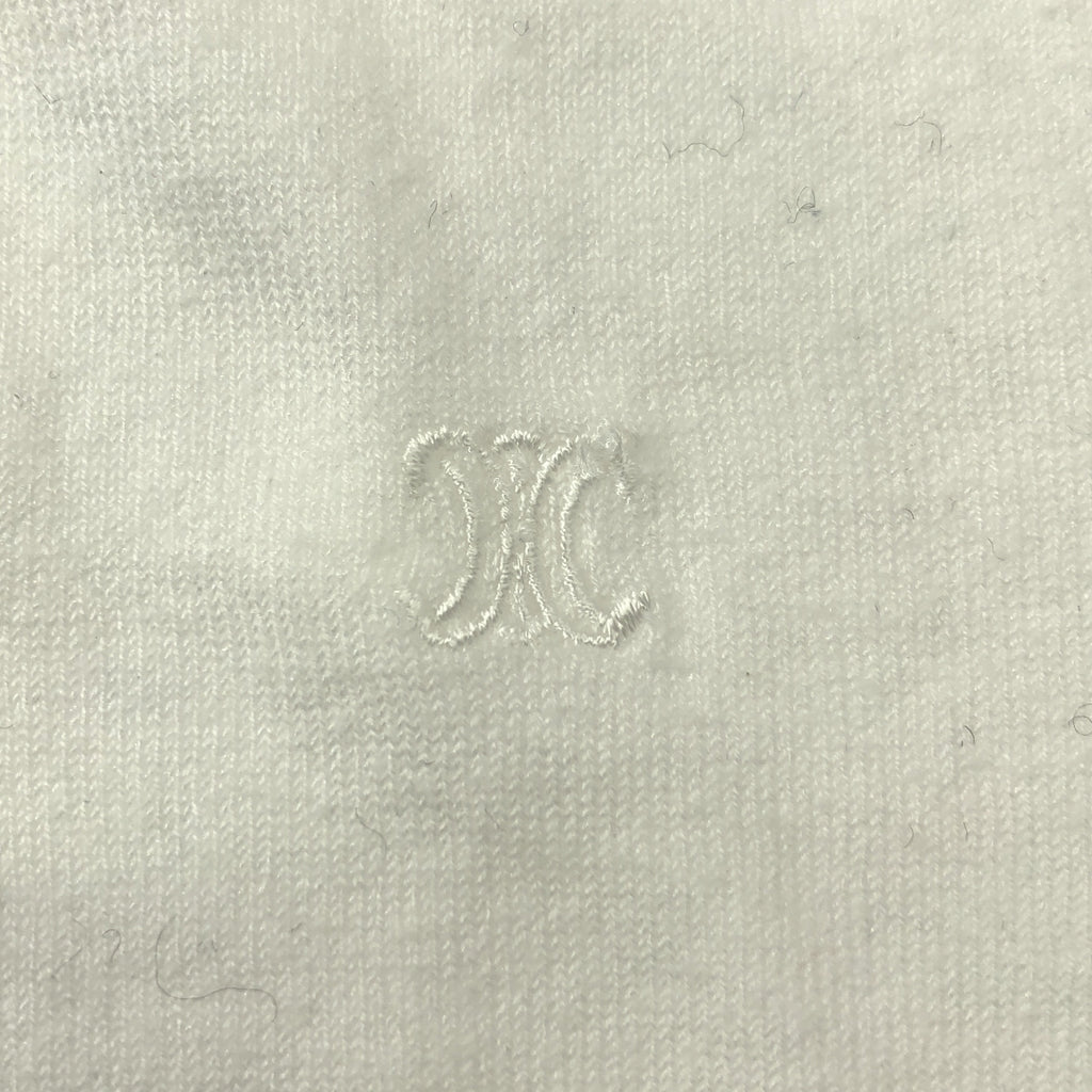CELINE | Phoebe-era 刺繡 Macadam 標誌後拉鍊高領上衣 | S 碼 | 女款