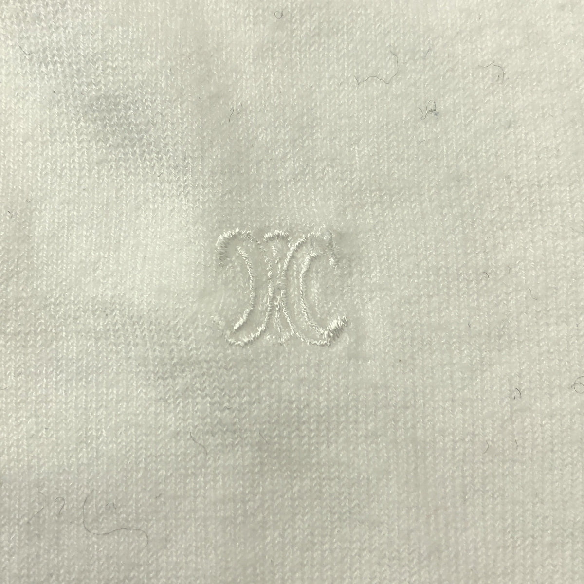 CELINE | Phoebe-era 刺繡 Macadam 標誌後拉鍊高領上衣 | S 碼 | 女款