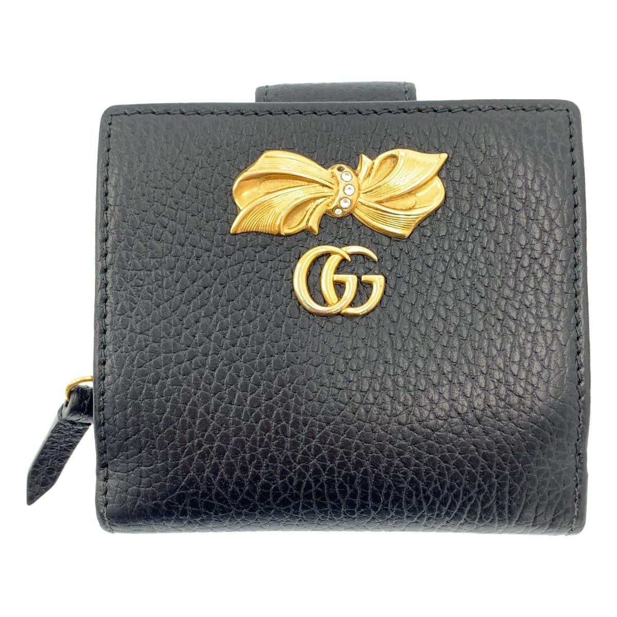 GUCCI / 구찌 | GG 마몬트 보우 가죽 지갑 이중 지갑 |