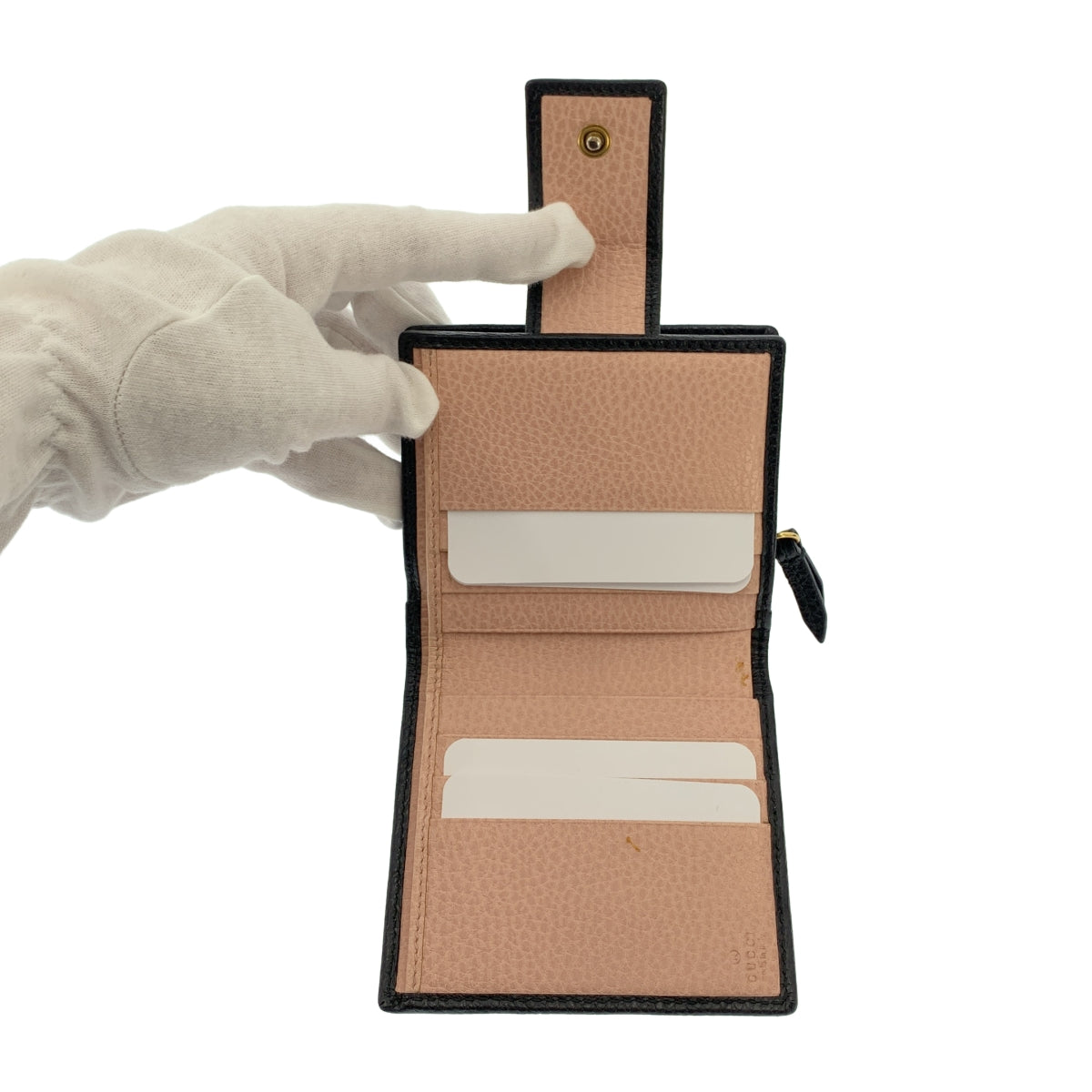 GUCCI / 구찌 | GG 마몬트 보우 가죽 지갑 이중 지갑 |